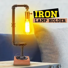 110-240V Vintage E27 bombilla Industrial tubo lámpara de mesa lámpara led para mesa de escritorio linterna accesorio interior hogar dormitorio decoración regalos