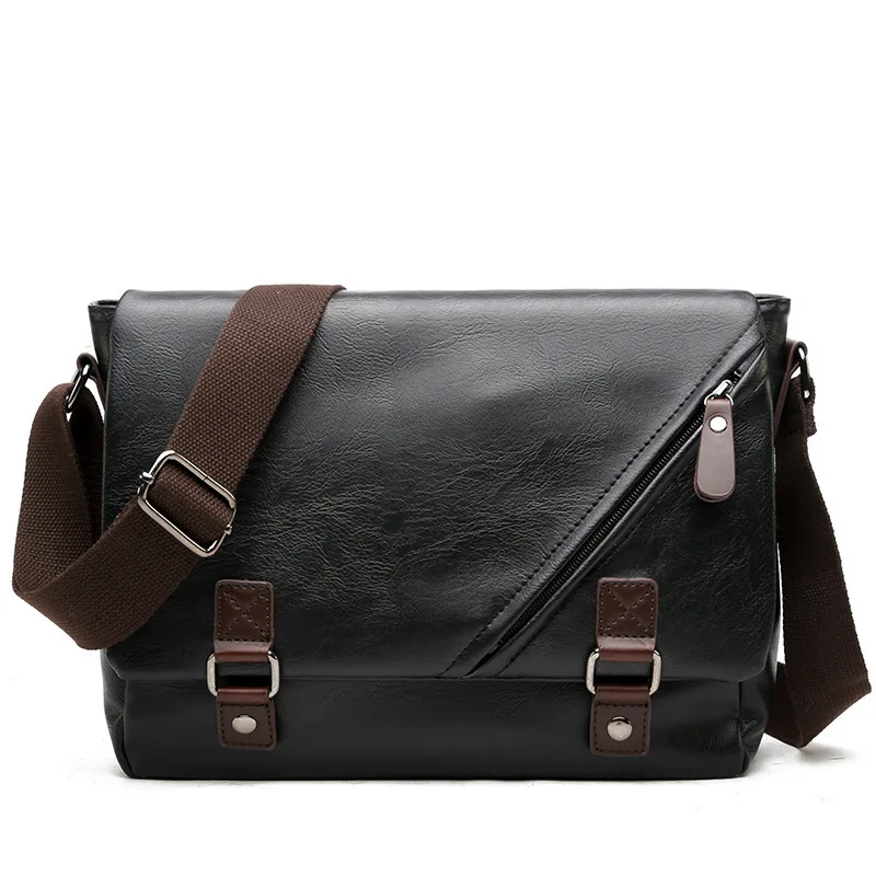 

New Style Korean-style Men's Bag Shoulder Bag MEN'S Leather Bag Shoulder Bag Business Casual Versatile Envelope Bag School Bag