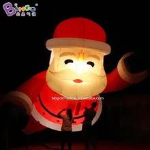 Дизайн 4,6x3,7x6,5 метров гигантский надувной Санта-Клаус с освещением для украшения/игрушки Санта-шар для розничной продажи