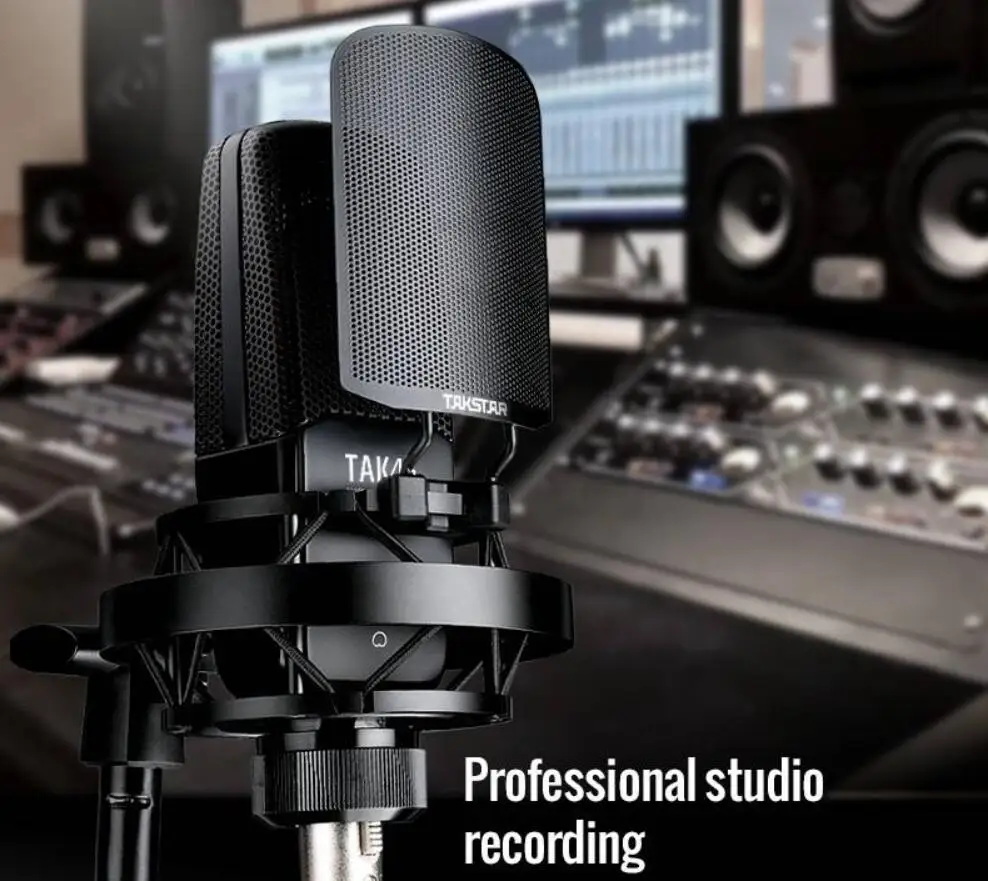 Takstar TAK45 профессиональный микрофон для записи использования для вокала/инструмента/профессиональной записи, сетевой прямой трансляции