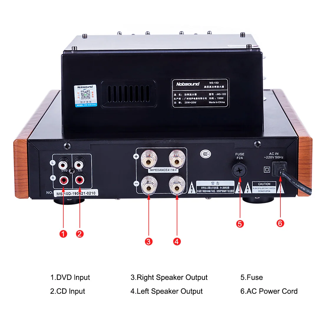 Nobsound MS-10Dhifi стерео ламповый усилитель интегрированный Гибридный клапан усилитель мощности без Bluetooth или USB интерфейс обычный