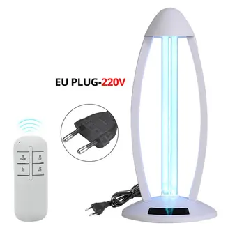 

Home Ultraviolet Lamp 3 Block Timer UV Lamp Sterilizer 50W Ozone Quartz UV Lamp Germicidal UVC Disinfection Light EU Plug