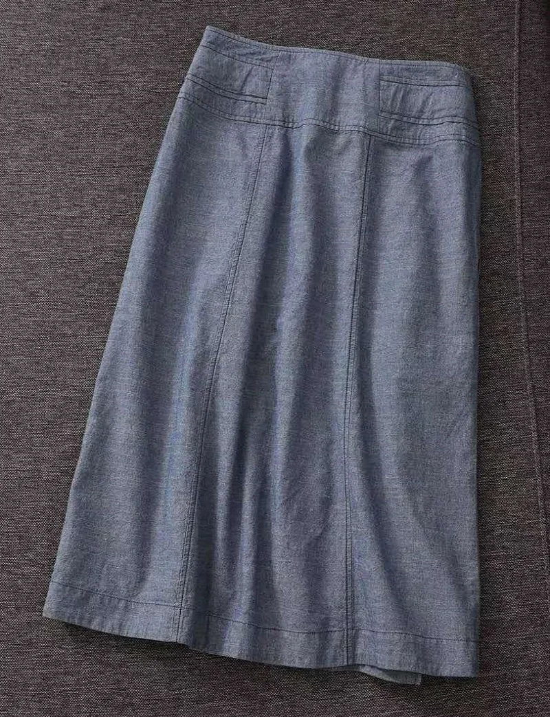 Женская джинсовая юбка до середины икры Повседневная Свободная из денима с