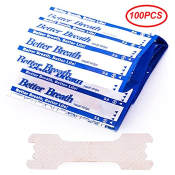 

100PC New Design Nasal Congestion Snore Relieve 55mm*16mm Cold Rhinitis Aids Relief Stuffy Ventilation Nose Patches Nasal strip