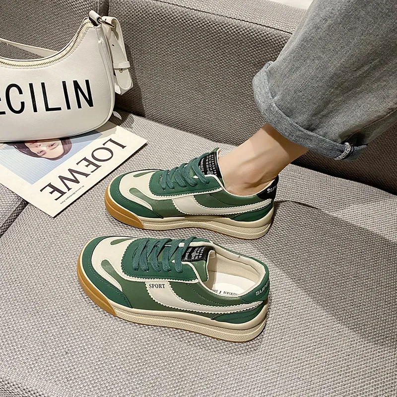 Explosive Retro Women's Shoes 2021 Autumn New Spring and Autumn Thick-soled Women's Shoes All-match Sports Casual Shoes