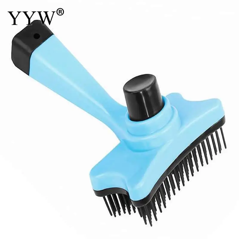 Чистящая Щетка для домашнего животного Пластик щетка для купания домашних животных собачья кошачья шерсть Массажная рукоятка Расческа для собак домашних животных уход за волосами для домашних животных кошки собаки гребень - Цвет: 4