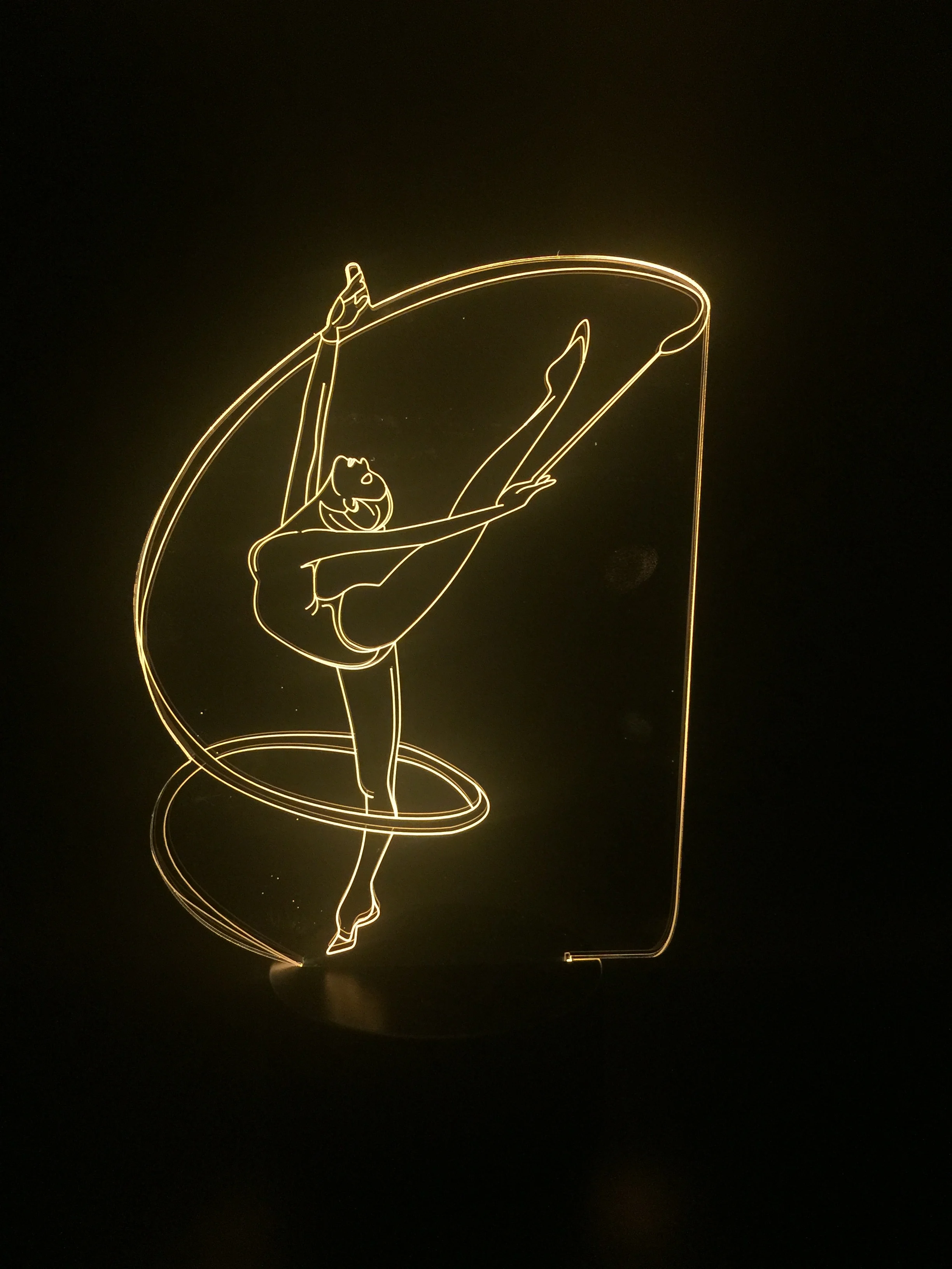 Exercício da Lâmpada Presente para as Meninas para a Decoração do Quarto Sensor de Toque 3d com Fitas Esporte Melhor Atmosfera Night Light Lâmpada Usb Led 8 decoração do quarto atmosfera sensor de toque usb led night light lâmpada