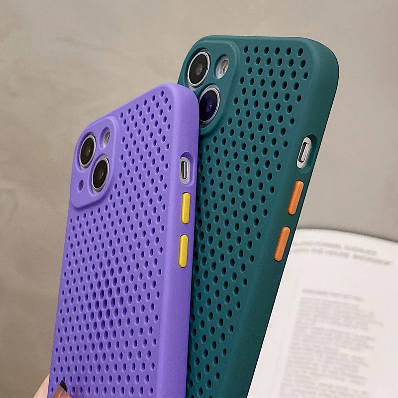 Breathable Cooling Candy Color Phone Case - Soft TPU Cover