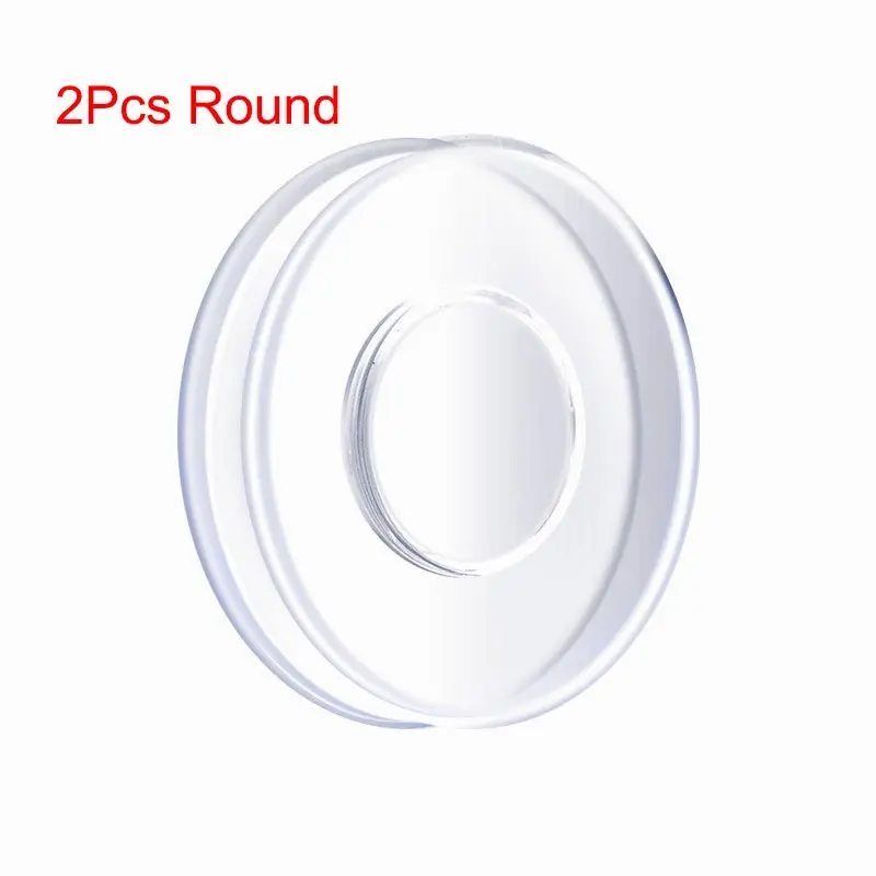 2pcs Round Универсальный настенный автомобильный держатель-подставка для мобильного телефона, Волшебная нано резиновая сильная адсорбционная гелевая накладка, наклейка на рабочий стол, паста, подставка для планшета - Цвет: 2pcs Round