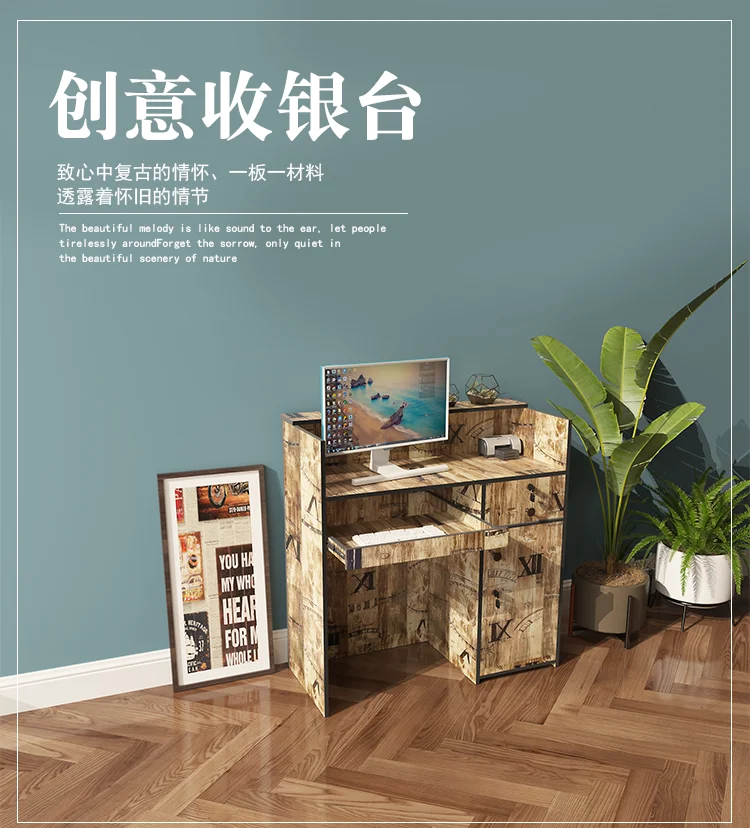 Description Picture 5 of itemRetro Bar, Clothing Store, Cashier Counter, Small Bar Counter, Simple Counter, Hairdressing Salon, Catering Shop Front Desk