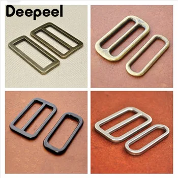 

Deepeel2/6/10sets ID38mm Webbing Straps Metal Slider Tri-Glide Adjustment Buckle Activity Square Hook DIY Bag Hardware Accessory