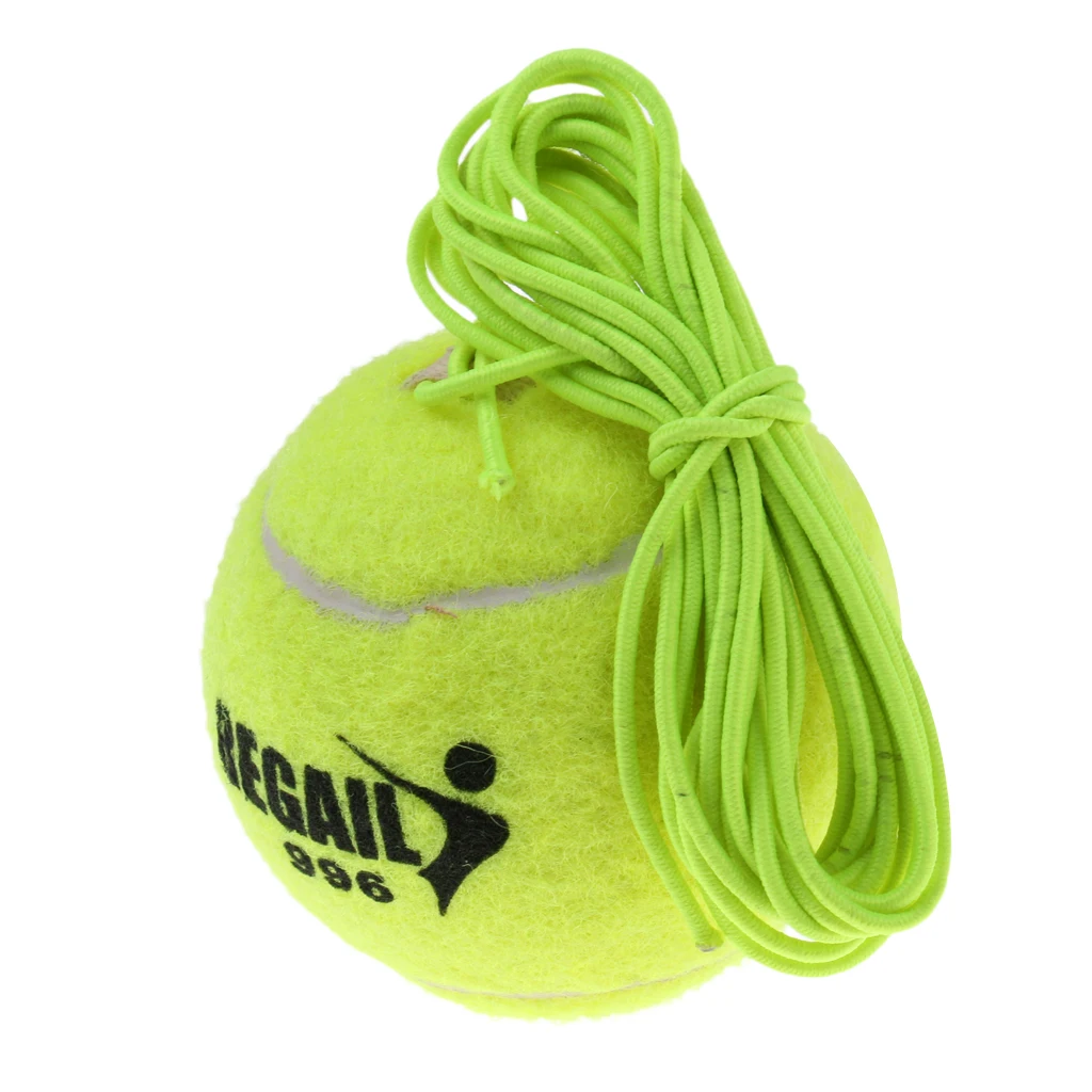 Portable Elastic Tennis Ball With String For Tennis Trainer, Green