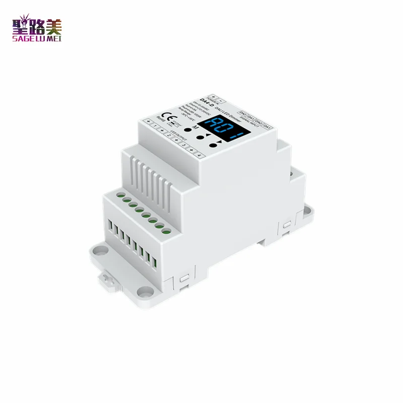 DA4-D 12-24VDC 4 Channel 4CH Din Rail Constant Voltage DALI LED Dimmer PMW dimming 4 x (60-120)W 4CH,5A/CH dvp60ec00t3 60 point host 36di 24do npn 24vdc 0 5a 4 channel 20k new