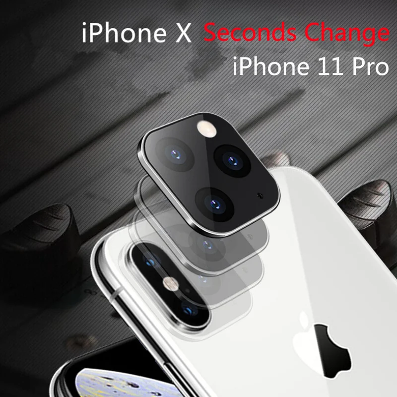 Металлическая крышка для объектива камеры iPhone 11 Pro Max защитное кольцо X XR XS MAX