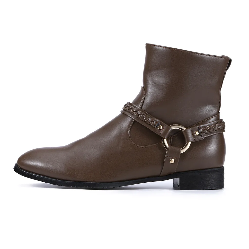 JAYCOSIN ботинки для влюбленных пар; Модные слипоны; мужские ботинки из искусственной кожи в британском стиле; высококачественная повседневная мужская обувь из водонепроницаемого материала; Botas