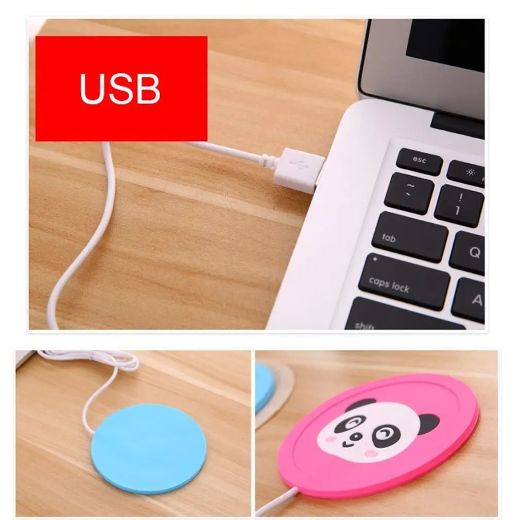 Мультяшная чашка для чая, кофе, кружка, коврик, грелка, USB питание, нагревательная чашка, коврик, подставка для напитков