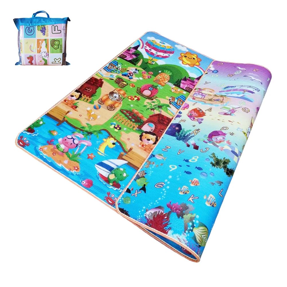 Детский игровой коврик, двусторонний водонепроницаемый ковер-головоломка, Детский развивающий коврик для детей, игровой коврик - Цвет: Ocean kingdom