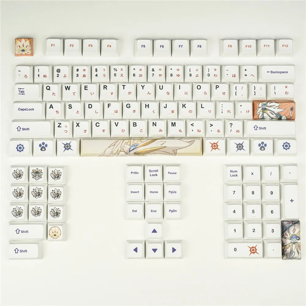 Механическая клавиатура Keycaps краситель сублимации XDA профиль PBT Покемон японский