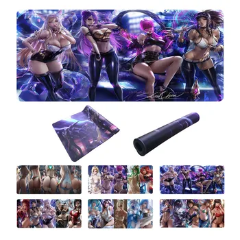 

Custom large anime sexy mouse pad LOL KDA xl gaming mousepad world map mat for World of Warcraft NieR Automata Hatsune Miku
