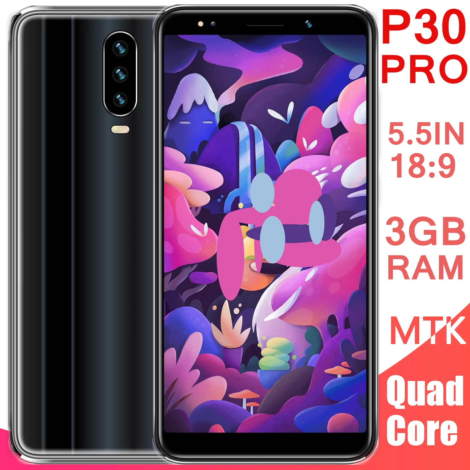 Оригинальный P30 pro мобильный телефон 5 дюймов 3 ГБ ОЗУ 32 Гб ПЗУ 8МП камера смартфоны