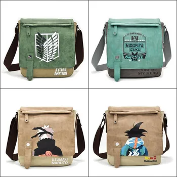 

Anime Boku No My Hero Academia Attack on Titan Uzumaki Naruto Dragon Ball Z Messenger Bags Handbag Multifunctional Shoulder Bag