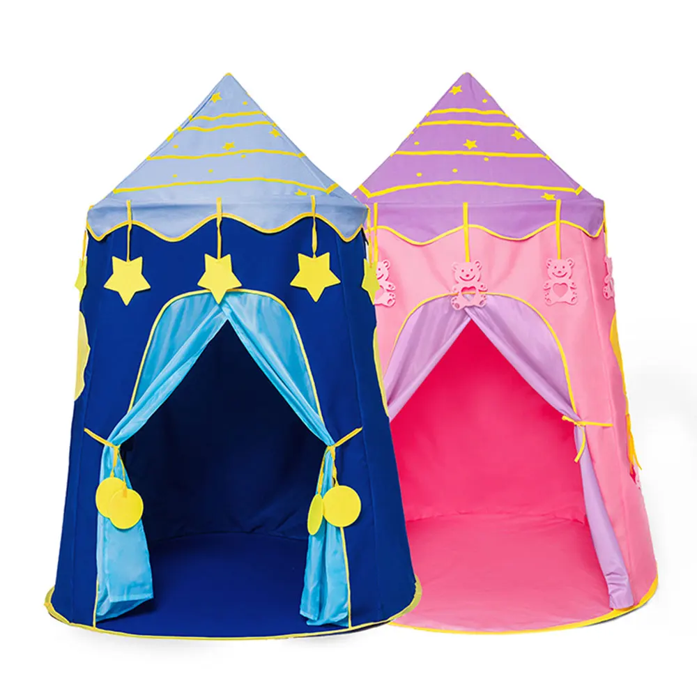 Play Tent Portable Foldable Children Castle Girls Folding Tent Children And Boy Castle Play House Kids Gifts Outdoor Toy Tents