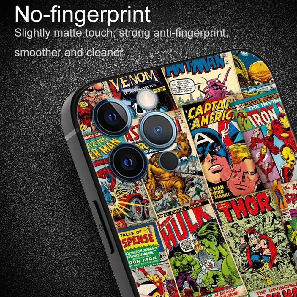 Phone Case For Apple iPhone 11 13 12 Pro Max 13 12 Mini XS max XR X 8 7 6s 6 Plus 7 8 6S 6 Fundas Retro Marvel Comic