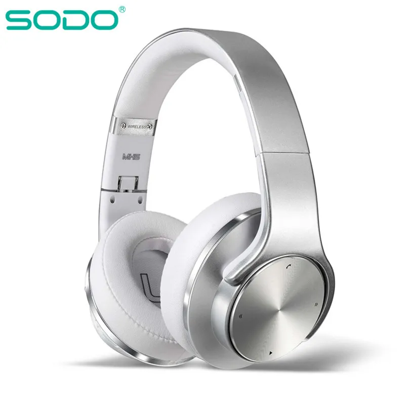 Bluetooth наушники Колонки 2 в 1 SODO складные NFC Hi-Fi стерео беспроводные Накладные наушники V5.0 с микрофоном Поддержка TF карты FM