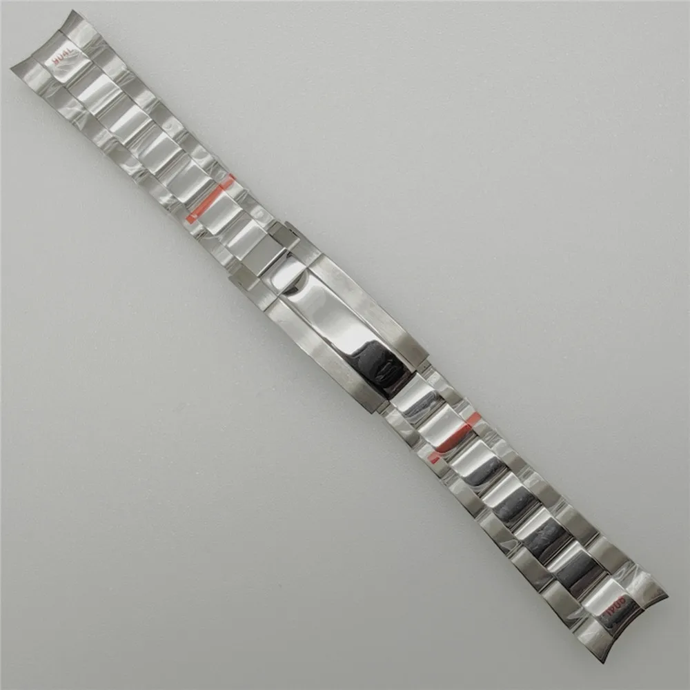New 20MM Diving Watch Strap 316L Stainless Steel Watchbands for Men Mechanical Watch Accessories Upgrade Part Silver Bracelet