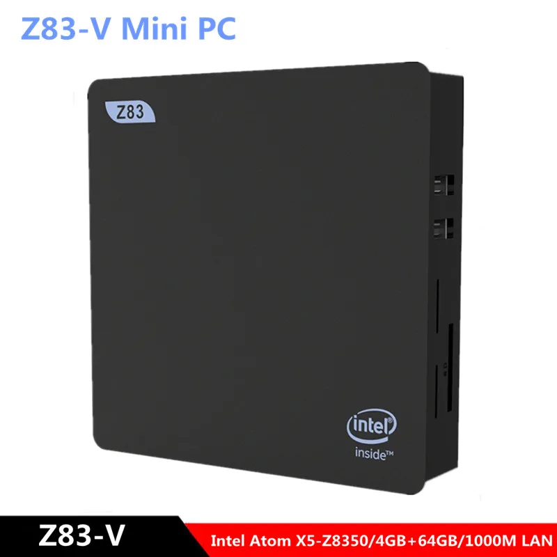 Z83-V Mini PC Intel Atom X5-Z8350 4GB DDR3 64GB 2.4GHz+5.8GHz WiFi 1000Mbps USB3.0 BT4.0 Windows 10 mini PC