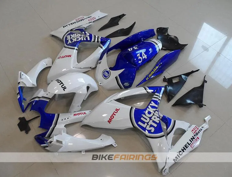 New ABS Motorcycle Fairings Kits Fit for Suzuki 2006 2007 GSXR600 GSXR750 GSXR 600 750 K6 K7 06 07 blue white lucky Custom free |
