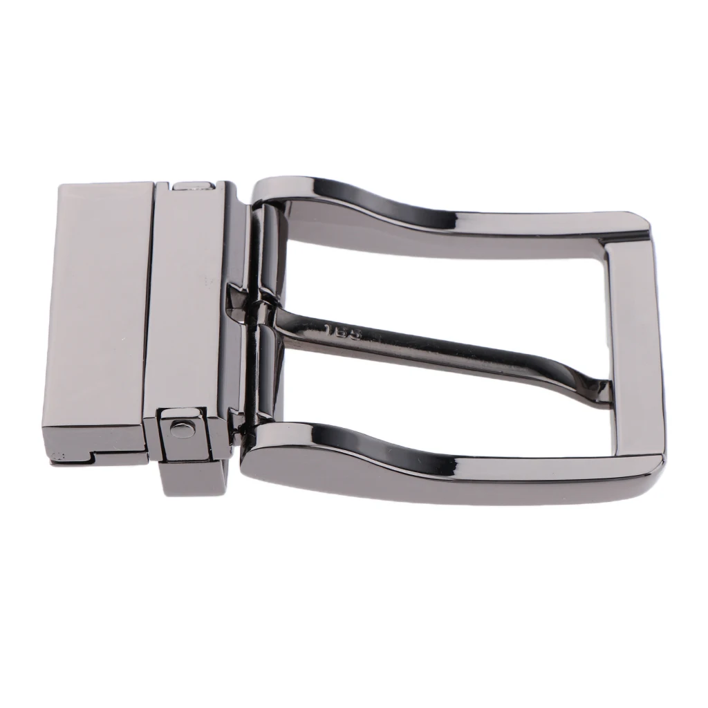 Men Reversible Metal Alloy Belt Buckles Replacement Rectangular Pin Buckles 