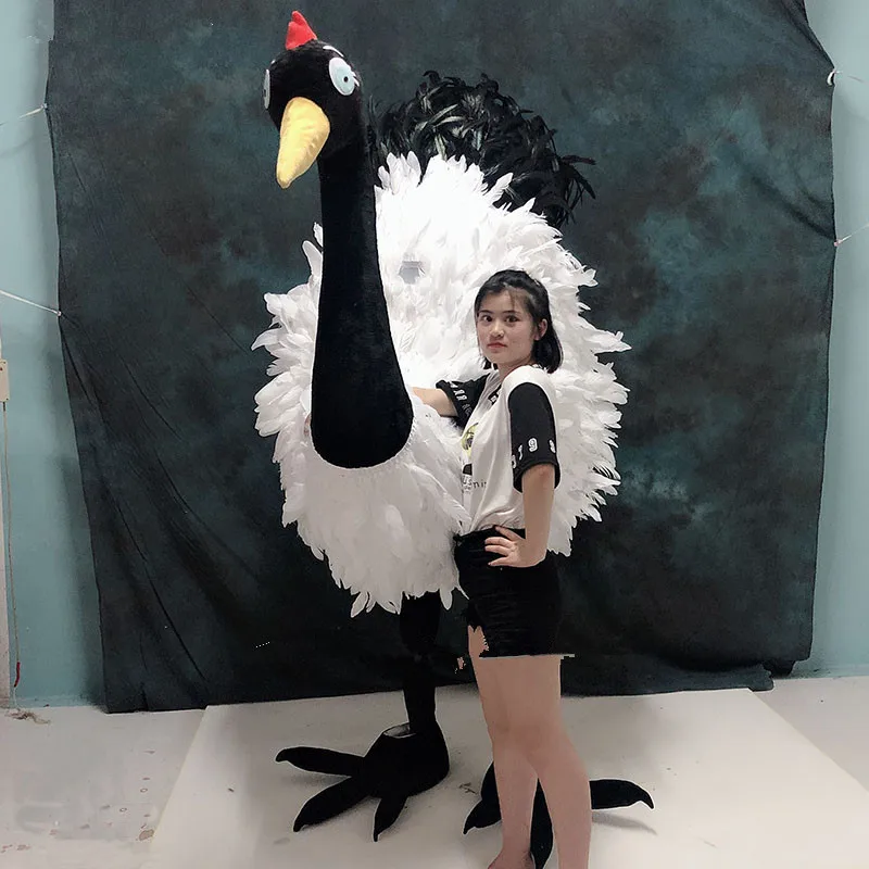 

2M Inflatable Bird Crane Mascot Costume Suit Cosplay Party Game Dress Outfits Advertising Halloween Xmas Easter Adults Fursuit