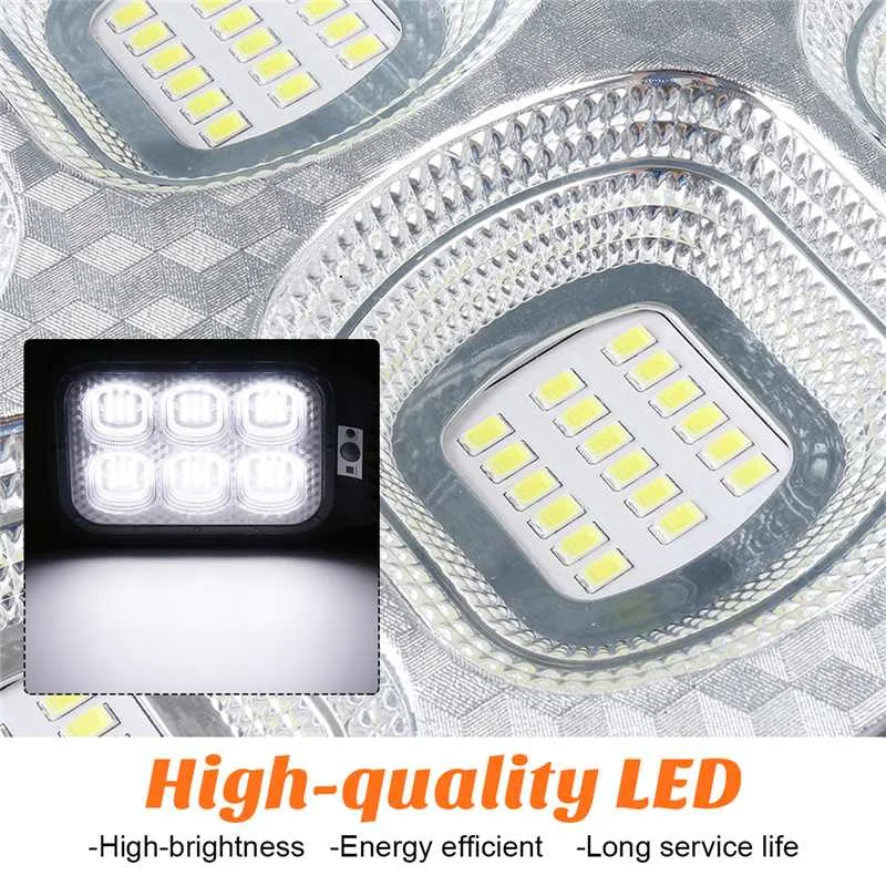 60W LED Solar Street Lamp With Timing Remote Controller Waterproof IP65 Outdoor Lighting for Villas and Garden