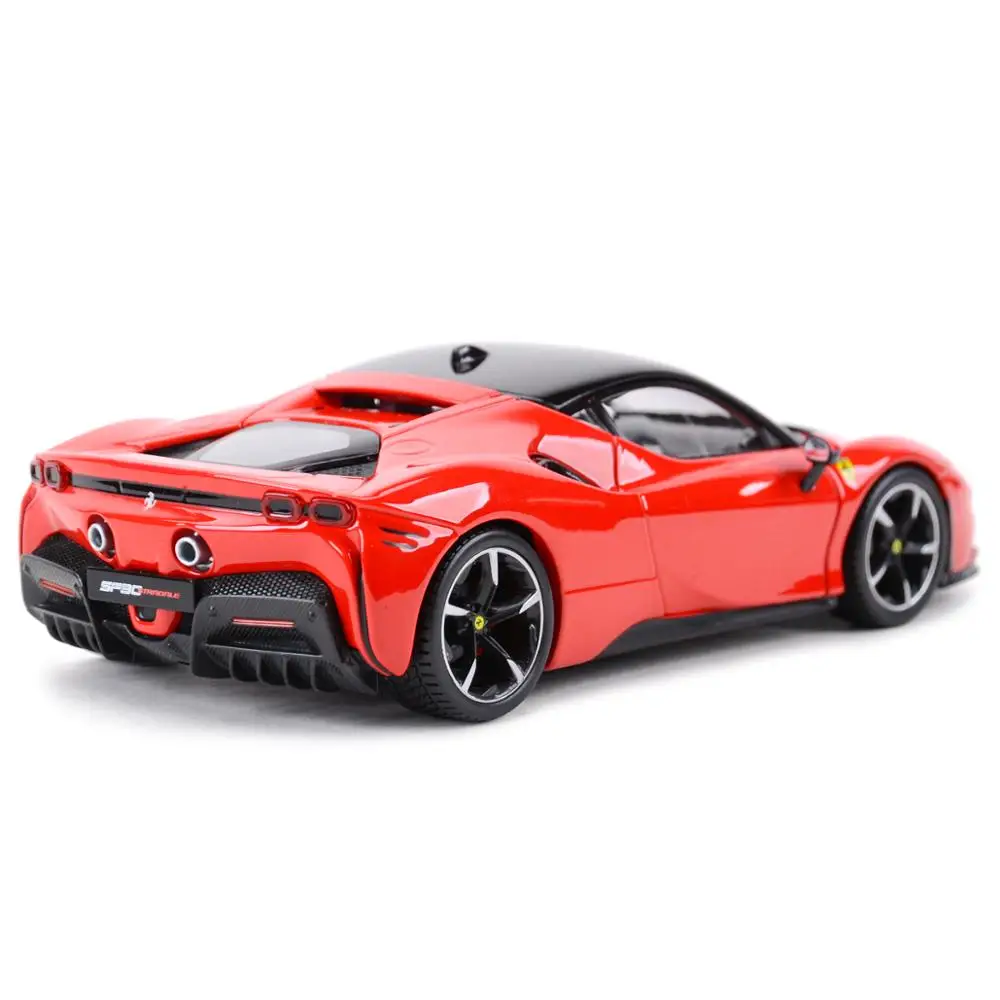 Bburago 1:24 Ferrari SF90 Stradale Black Sports Car Static Die Cast Vehicles Collectible Model Car Toys 3