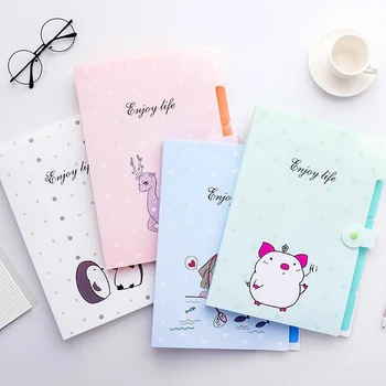 

Cartoon A4 Document Organizer Kawaii Expanding File Folder for School File Holder Organizer with Button Closure School Supplies