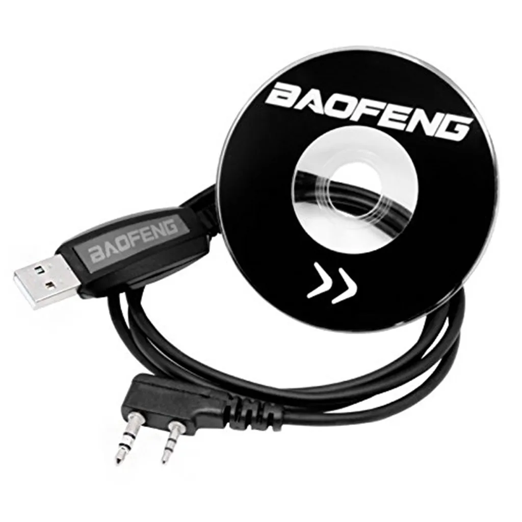 2 шт. Baofeng USB Кабель для программирования с компакт-диск с драйверами для BaoFeng DM-5R UV-5R BF-888S UV-82 GT-3 УФ B2 плюс иди и болтай Walkie Talkie