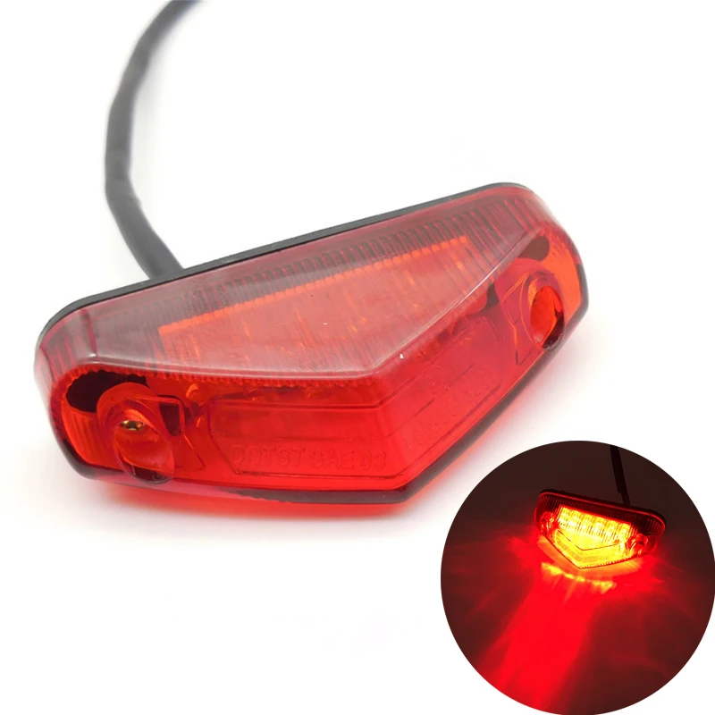 Portamatrículas Trasero Para Moto Enduro CR/WRF, Con Luz LED, Eliminador De Guardabarros - Color Rojo