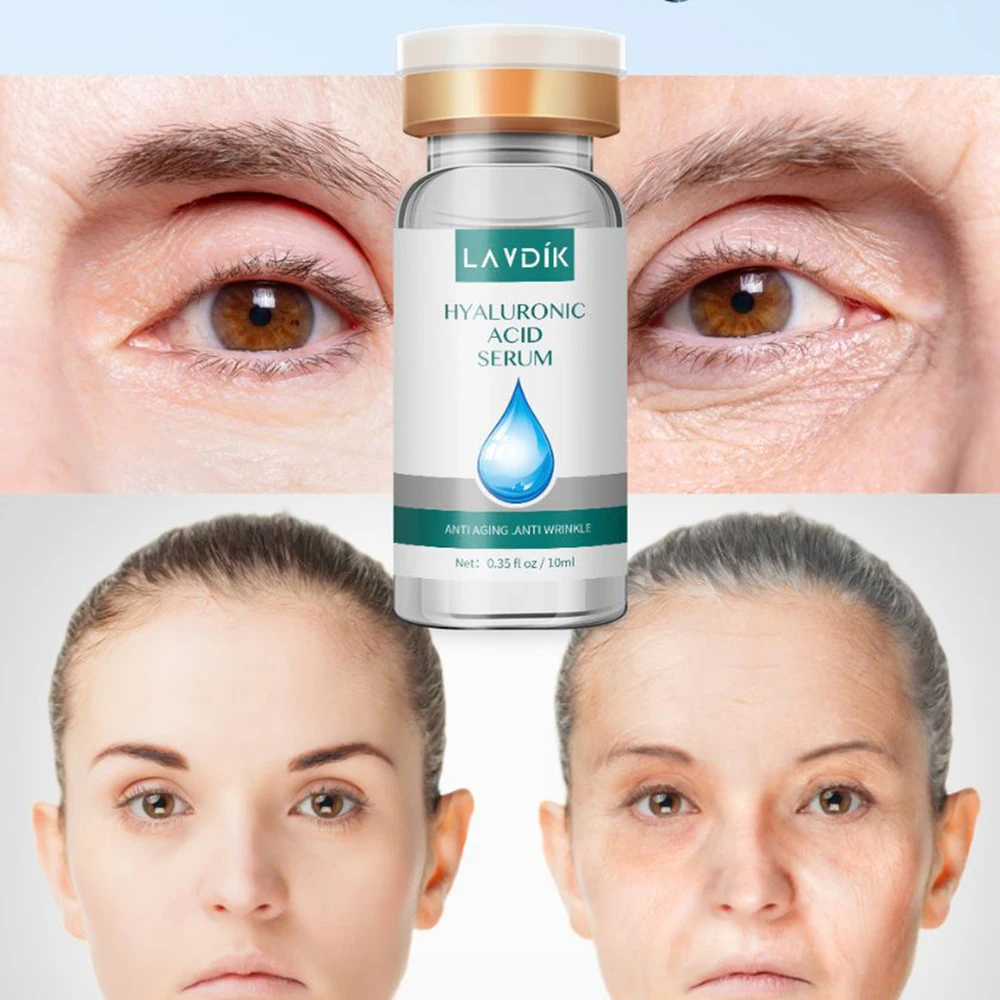 

10ml Hyaluronic Acid Serum Anti-wrinkle Face Essence Serum for Shrink Pores fight against dry patches anti-wrinkles face care