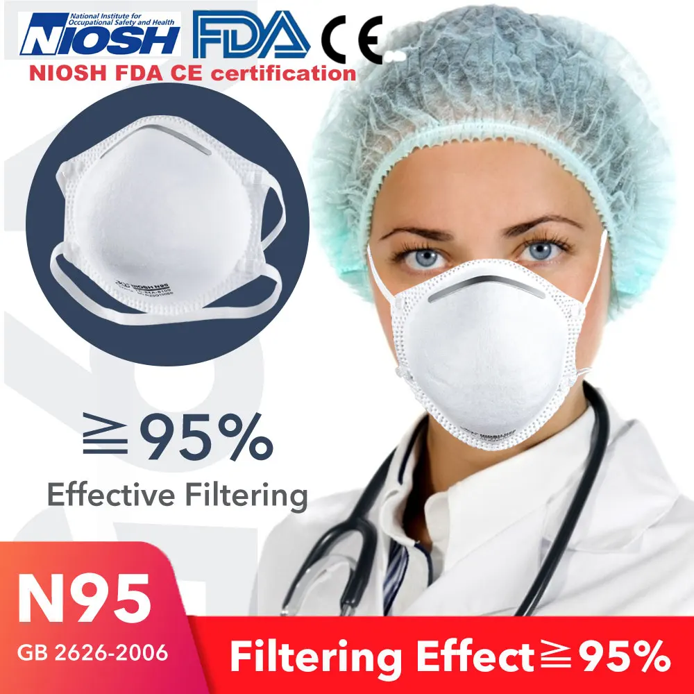 

50PCS Kn95 Adult Children Disposable Mouth Nonwoven Mask Smog Antivirus Masks Flu 3 Layer Meltblown Ply Filter Mouth Face Mask