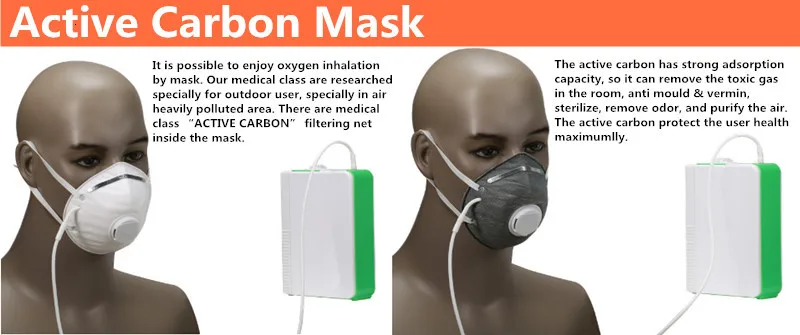  4 Hours Battery Oxygen Generator DC12V Portable Lithium Battery Skin O2 Injection Injector W/ Car C