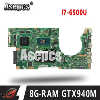 شراءAsepcs K501UW اللوحة المحمول الفقرة For Asus K501UW K501UX K501UB K501U K501 Teste الأصلي DDR3-8G-RAM I7-6500U GTX940M