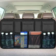 Organizador do tronco do carro universal assento traseiro de volta saco de armazenamento net no tronco multi-uso oxford automóvel organizador acessórios