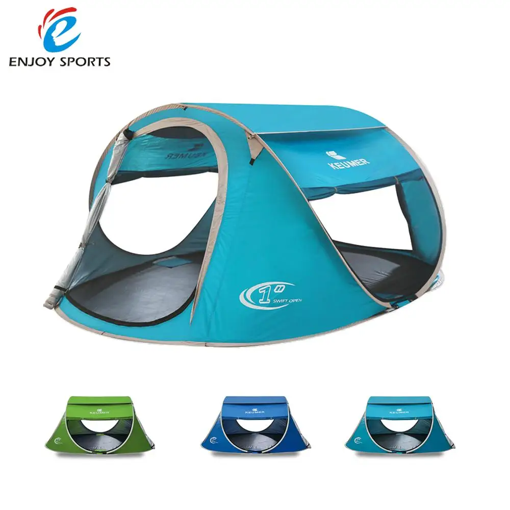 

KEUMER Beach Tent Pop Up Open 240 * 180 * 100cm Camping Tent Large Automatic Instant Setup Foldable Travelling Beach Shelter