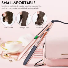 Hair Straightener with Digital Display Adjustable Temperature Auto Shut Off 1 inch Ceramic Hair Styling Flat Iron Hair Curlers