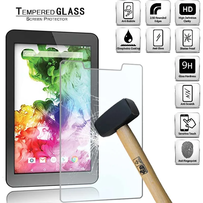 

Tablet Tempered Glass Screen Protector Cover for HipStreet Titan 4 7 Inch Tablet Computer Tempered Film Anti-Scratch
