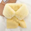 Korean Version Autumn Winter Children's Scarf New Baby Cute Cold-Proof Collar Plush Warmth Cute All-match Solid Knitted Bib  D15 ► Photo 3/6