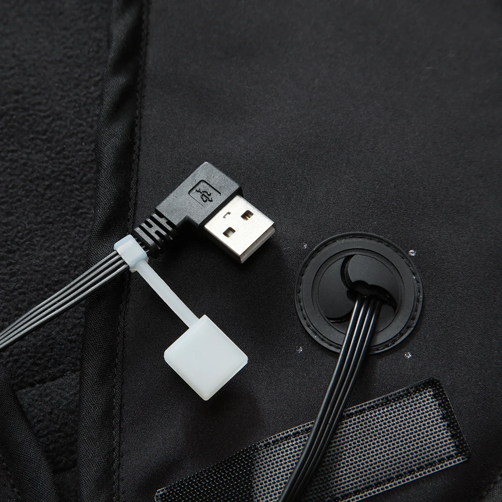 DUHAN USB Инфракрасная нагревательная мотоциклетная куртка с капюшоном повседневное пальто для отдыха Толстовка Осень Зима сохраняет тепло Электрический тепловой