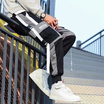 

2020 New Hip Hop Harem Pants Men Sweatpants Overalls Streetwear Lightweight Casual Trousers Joggers Male Sweatpants Men