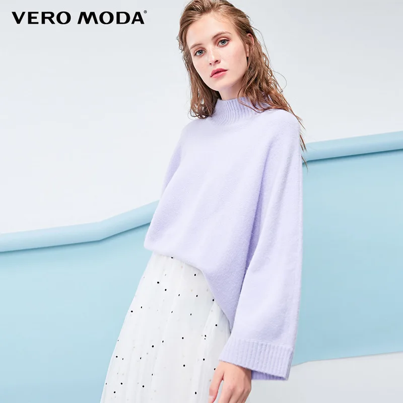 Ochird Vero Moda Women's Bat Sleeve Solid Color Knit Top Sweater | 318313513 - Цвет: Ochird